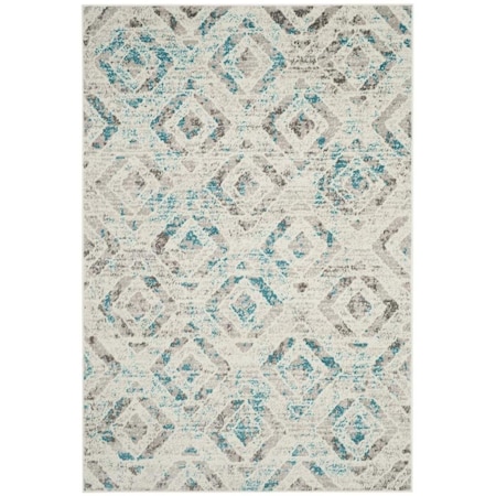 Safavieh 9 x 12 ft. ContemporarySkyler Power Loom Area Rug Ivory & Blue SKY190D-9